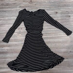 American Eagle Black and White Striped Dress